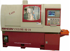GANESH CYCLONE CS-32 7-AXIS SLIDING HEADSTOCK CNC TURNING CENTER