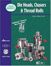 Greenfield Tap & Die Die Heads, Chasers & Thread Roll Catalog