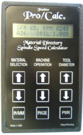 Calculate proper spindle speed with the Pro/Calc Material Directory & Spindle Speed Calculator available from ISMS